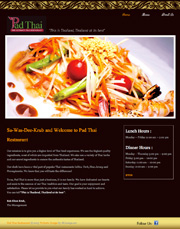 padthaipa thai restaurant Website Design by BC Design Inc.